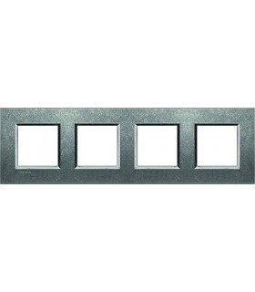 Рамка прямоугольная на 4 поста (2+2+2+2 модуля), BTicino LivingLight, исконный LNA4802M4NA