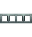 Рамка прямоугольная на 4 поста (2+2+2+2 модуля), BTicino LivingLight, исконный LNA4802M4NA
