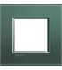 Рамка прямоугольная на 1 пост (2 модуля), BTicino LivingLight, зеленый шелк LNA4802PK