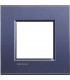 Рамка прямоугольная на 1 пост (2 модуля), BTicino LivingLight, синий шелк LNA4802CB