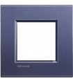 Рамка прямоугольная на 1 пост (2 модуля), BTicino LivingLight, синий шелк LNA4802CB