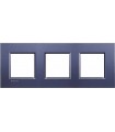 Рамка прямоугольная на 3 поста (2+2+2 модуля), BTicino LivingLight, синий шелк LNA4802M3CB