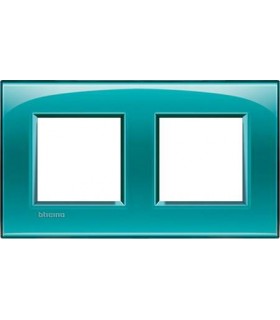 Рамка прямоугольная на 2 поста (2+2 модуля), BTicino LivingLight, зеленый LNA4802M2VD