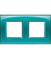 Рамка прямоугольная на 2 поста (2+2 модуля), BTicino LivingLight, зеленый LNA4802M2VD