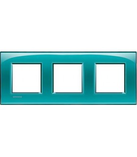 Рамка прямоугольная на 3 поста (2+2+2 модуля), BTicino LivingLight, зеленый LNA4802M3VD