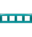 Рамка прямоугольная на 4 поста (2+2+2+2 модуля), BTicino LivingLight, зеленый LNA4802M4VD