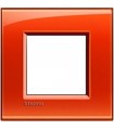 Рамка прямоугольная на 1 пост (2 модуля), BTicino LivingLight, оранжевый LNA4802OD