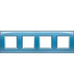 Рамка прямоугольная на 4 поста (2+2+2+2 модуля), BTicino LivingLight, голубой LNA4802M4AD