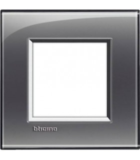 Рамка прямоугольная на 1 пост (2 модуля), BTicino LivingLight, лондонский туман LNA4802KF