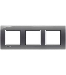 Рамка прямоугольная на 3 поста (2+2+2 модуля), BTicino LivingLight, лондонский туман LNA4802M3KF