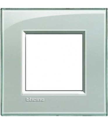 Рамка прямоугольная на 1 пост (2 модуля), BTicino LivingLight, серое небо LNA4802KG