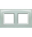 Рамка прямоугольная на 2 поста (2+2 модуля), BTicino LivingLight, серое небо LNA4802M2KG