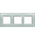 Рамка прямоугольная на 3 поста (2+2+2 модуля), BTicino LivingLight, серое небо LNA4802M3KG
