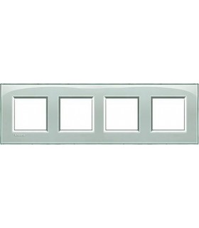 Рамка прямоугольная на 4 поста (2+2+2+2 модуля), BTicino LivingLight, серое небо LNA4802M4KG