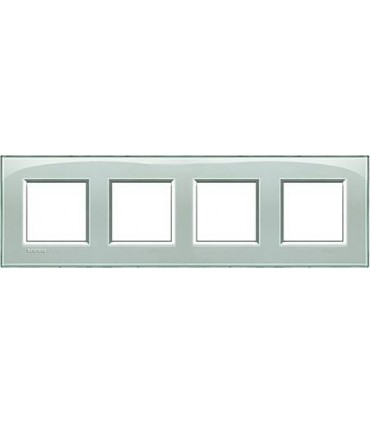 Рамка прямоугольная на 4 поста (2+2+2+2 модуля), BTicino LivingLight, серое небо LNA4802M4KG