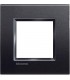 Рамка прямоугольная на 1 пост (2 модуля), BTicino LivingLight, антрацит LNA4802AR
