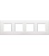 Рамка прямоугольная на 4 поста (2+2+2+2 модуля) BTicino LivingLight, белый LNA4802M4BI