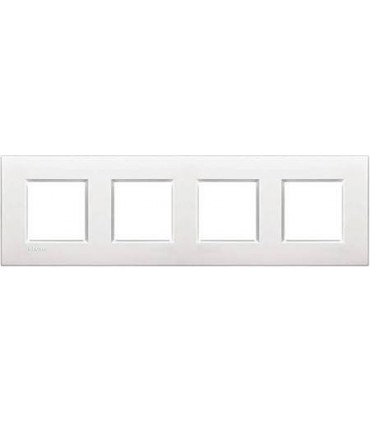 Рамка прямоугольная на 4 поста (2+2+2+2 модуля) BTicino LivingLight, белый LNA4802M4BI