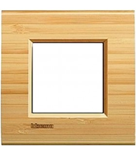 Рамка прямоугольная на 1 пост (2 модуля), BTicino LivingLight, бамбук LNA4802LBA