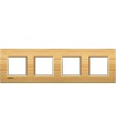 Рамка прямоугольная на 4 поста (2+2+2+2 модуля), BTicino LivingLight, бамбук LNA4802M4LBA