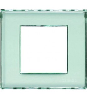 Рамка прямоугольная на 1 пост (2 модуля), BTicino LivingLight, kristall LND4802KR