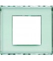 Рамка прямоугольная на 1 пост (2 модуля), BTicino LivingLight, kristall LND4802KR