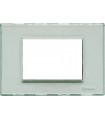 Рамка прямоугольная на 1 пост (3 модуля), BTicino LivingLight, kristall LND4803KR