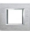 Рамка на 1 пост (2 модуля), BTicino Axolute, хром HA4802CR