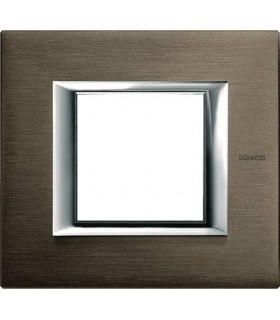 Рамка на 1 пост (2 модуля), BTicino Axolute, бронза HA4802BR