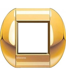 Рамка овальная на 1 пост (2 модуля), BTicino LivingLight, золото LNB4802OC