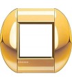 Рамка овальная на 1 пост (2 модуля), BTicino LivingLight, золото LNB4802OC
