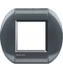 Рамка овальная на 1 пост (2 модуля), BTicino LivingLight, сталь LNB4802AC