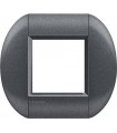 Рамка овальная на 1 пост (2 модуля), BTicino LivingLight, графит LNB4802GF