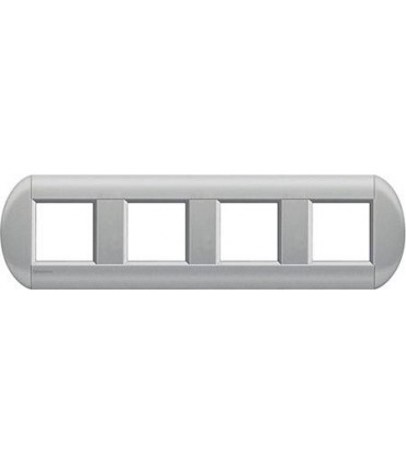 Рамка овальная на 4 поста (2+2+2+2 модуля), BTicino LivingLight, кордова LNB4802M4CO