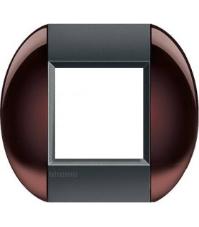 Рамка овальная на 1 пост (2 модуля), BTicino LivingLight, бордовый LNB4802TW