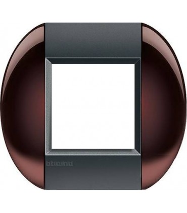 Рамка овальная на 1 пост (2 модуля), BTicino LivingLight, бордовый LNB4802TW