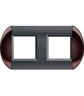 Рамка овальная на 2 поста (2+2 модуля), BTicino LivingLight, бордовый LNB4802M2TW