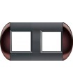 Рамка овальная на 2 поста (2+2 модуля), BTicino LivingLight, бордовый LNB4802M2TW