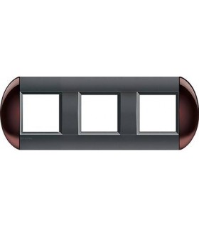 Рамка овальная на 3 поста (2+2+2 модуля), BTicino LivingLight, бордовый LNB4802M3TW