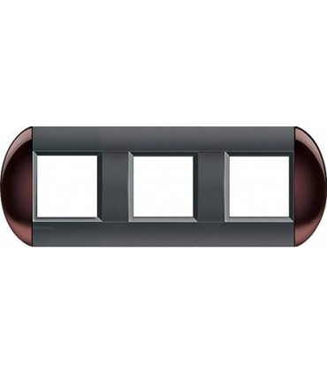 Рамка овальная на 3 поста (2+2+2 модуля), BTicino LivingLight, бордовый LNB4802M3TW