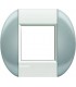 Рамка овальная на 1 пост (2 модуля), BTicino LivingLight, небесный LNB4802TS