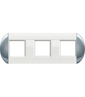 Рамка овальная на 3 поста (2+2+2 модуля), BTicino LivingLight, небесный LNB4802M3TS