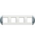 Рамка овальная на 4 поста (2+2+2+2 модуля), BTicino LivingLight, небесный LNB4802M4TS