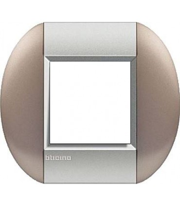 Рамка овальная на 1 пост (2 модуля), BTicino LivingLight, бронзовый LNB4802TB