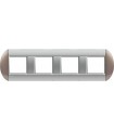 Рамка овальная на 4 поста (2+2+2+2 модуля), BTicino LivingLight, бронзовый LNB4802M4TB