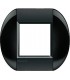 Рамка овальная на 1 пост (2 модуля), BTicino LivingLight, черный LNB4802SM