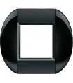 Рамка овальная на 1 пост (2 модуля), BTicino LivingLight, черный LNB4802SM