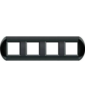 Рамка овальная на 4 поста (2+2+2+2 модуля), BTicino LivingLight, черный LNB4802M4SM