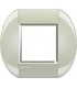 Рамка овальная на 1 пост (2 модуля), BTicino LivingLight, кремовый LNB4802CL