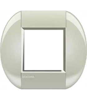 Рамка овальная на 1 пост (2 модуля), BTicino LivingLight, кремовый LNB4802CL
